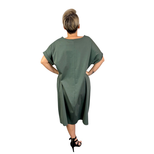 Rochie kaki oversize -k2