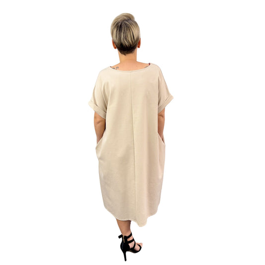 Rochie bej oversize -k2