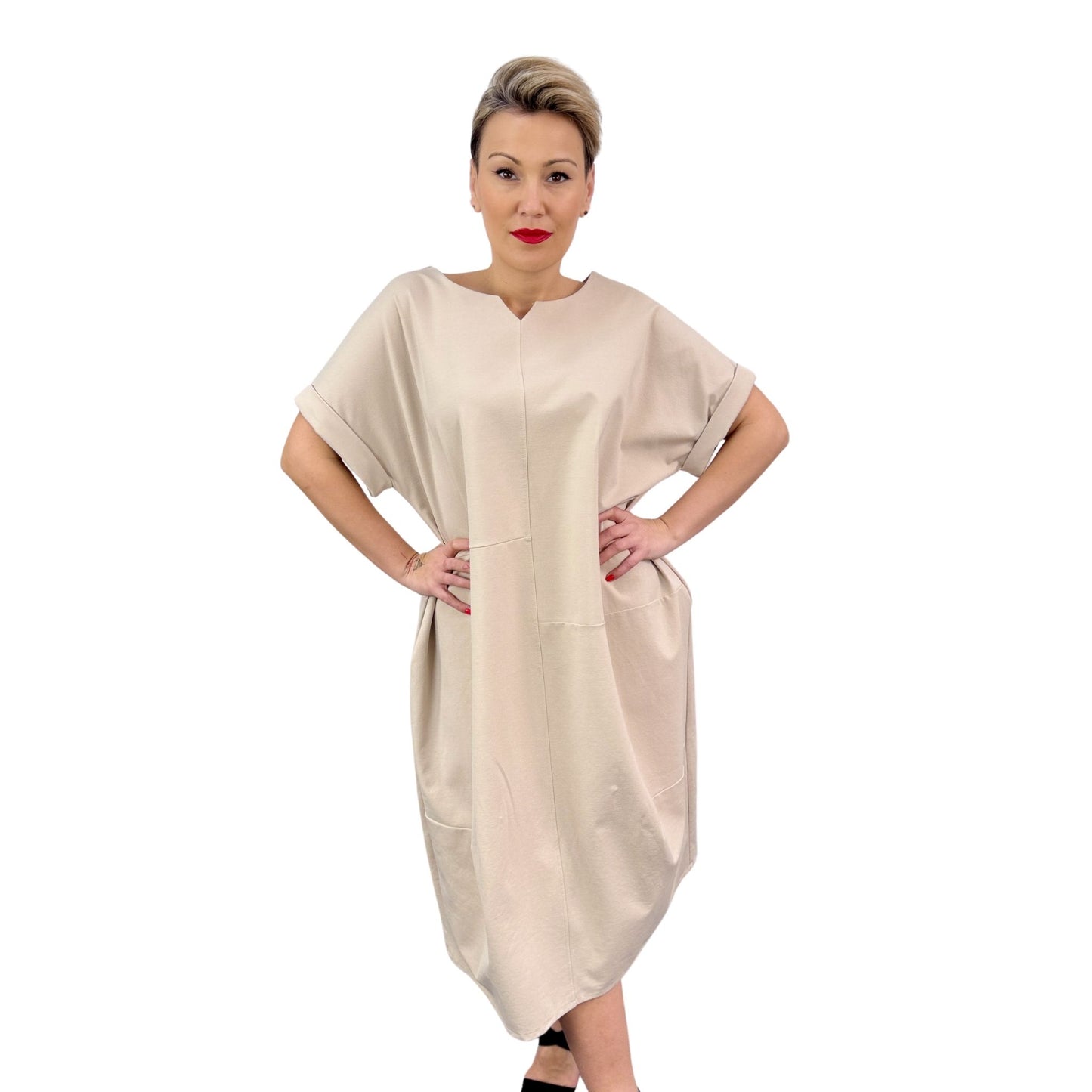 Rochie bej oversize -k2