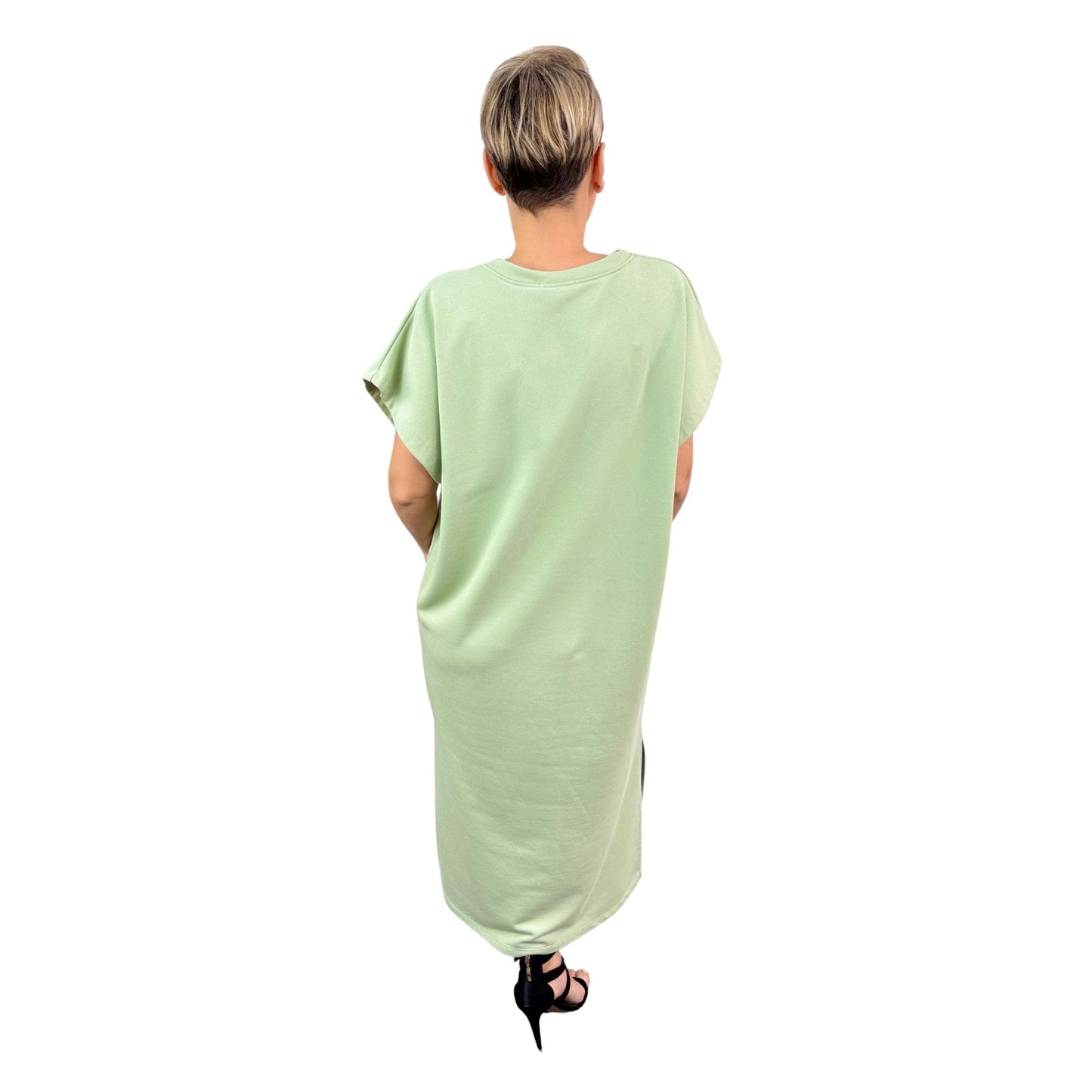 Rochie verde deschis cu sclipici -k2