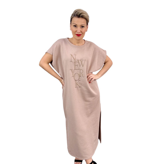 Rochie bej cu sclipici -k2