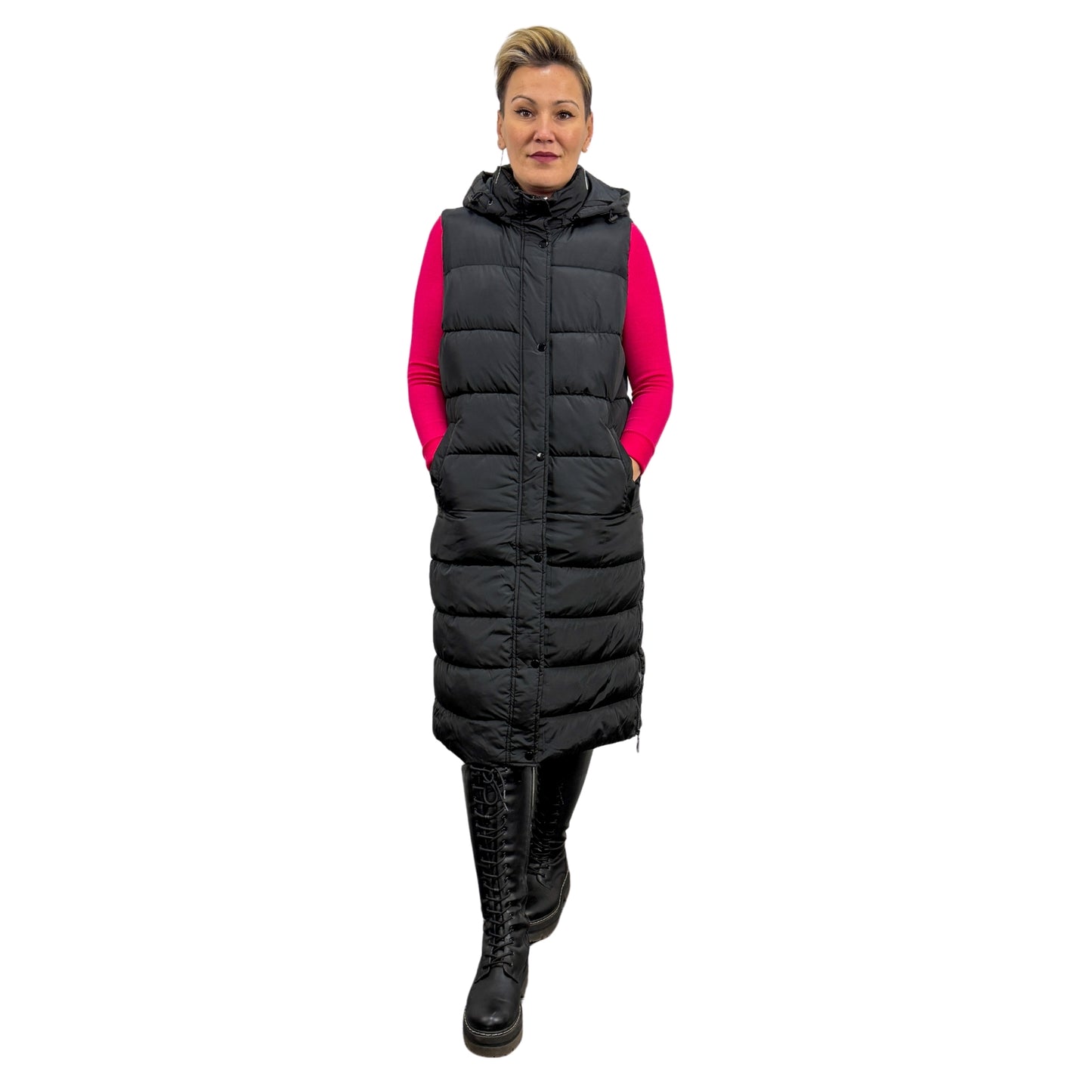 Vestă lungă neagră -k2