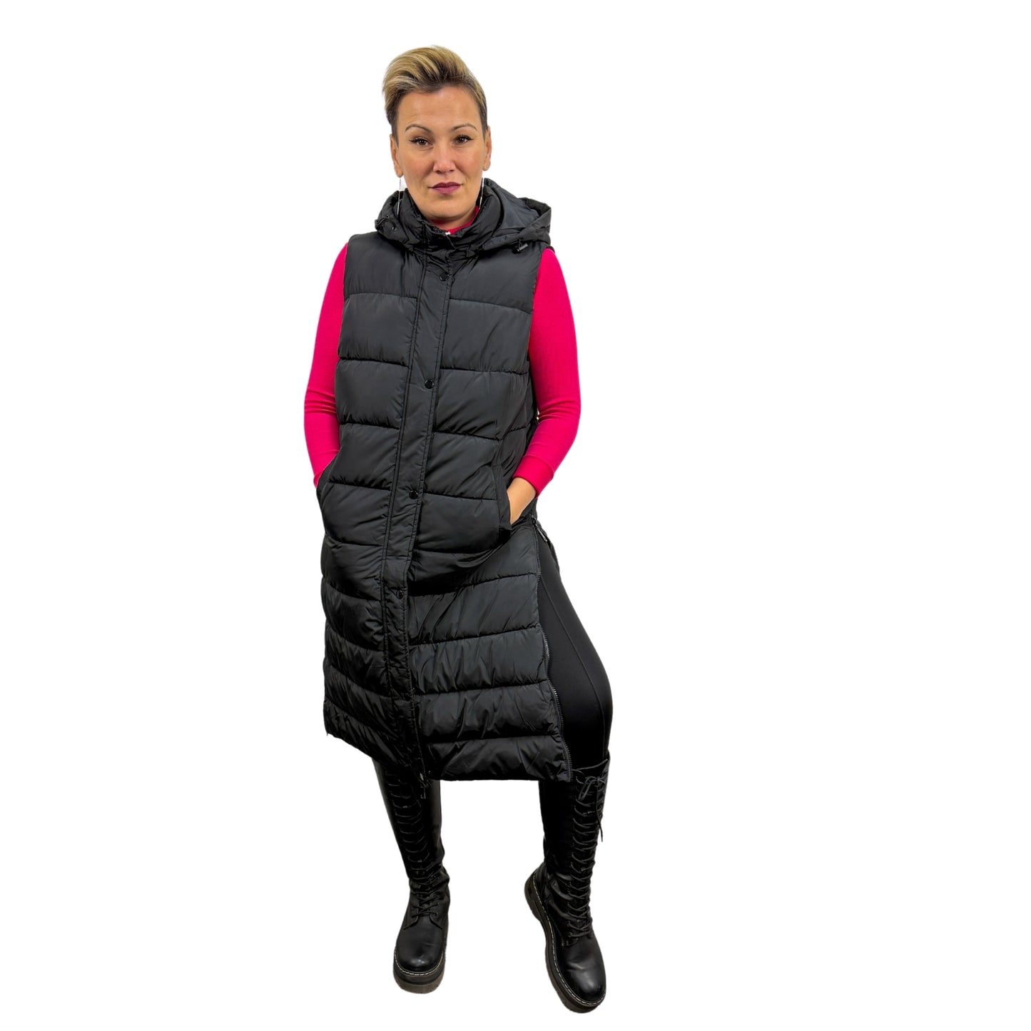 Vestă lungă neagră -k2