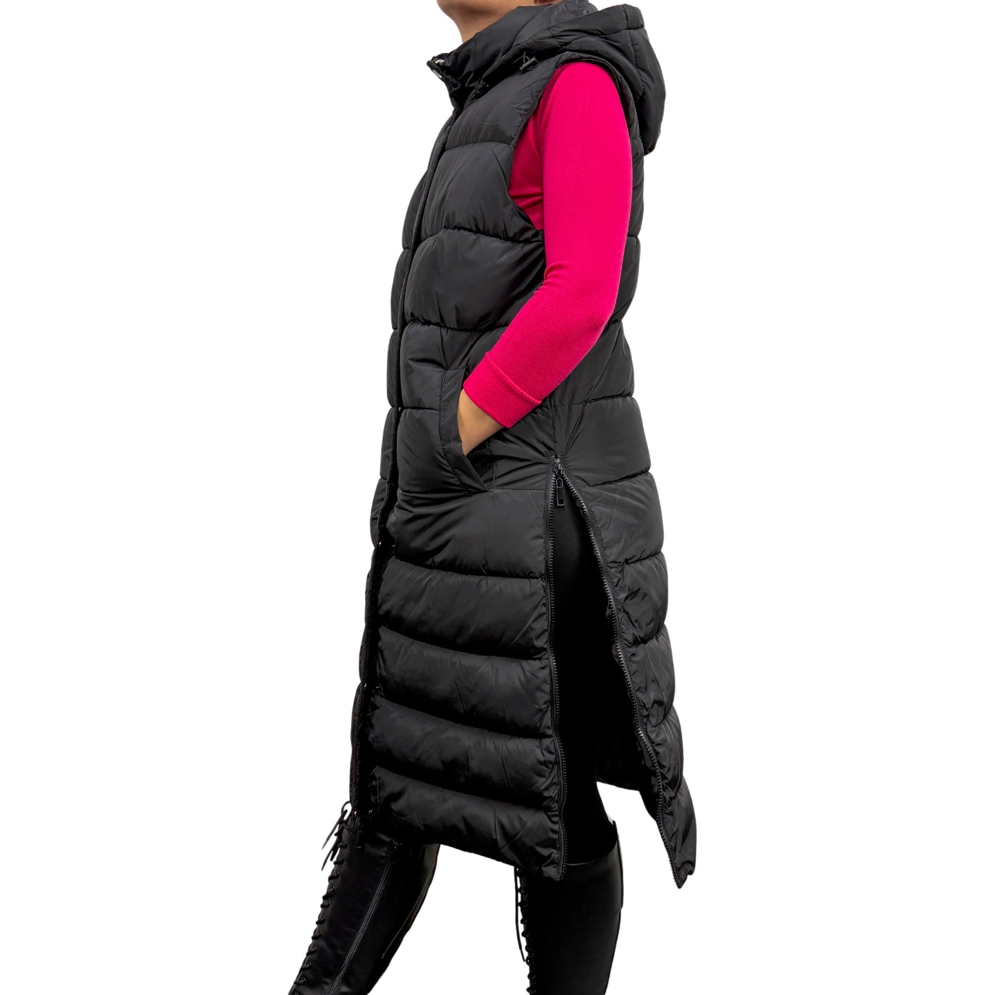 Vestă lungă neagră -k2