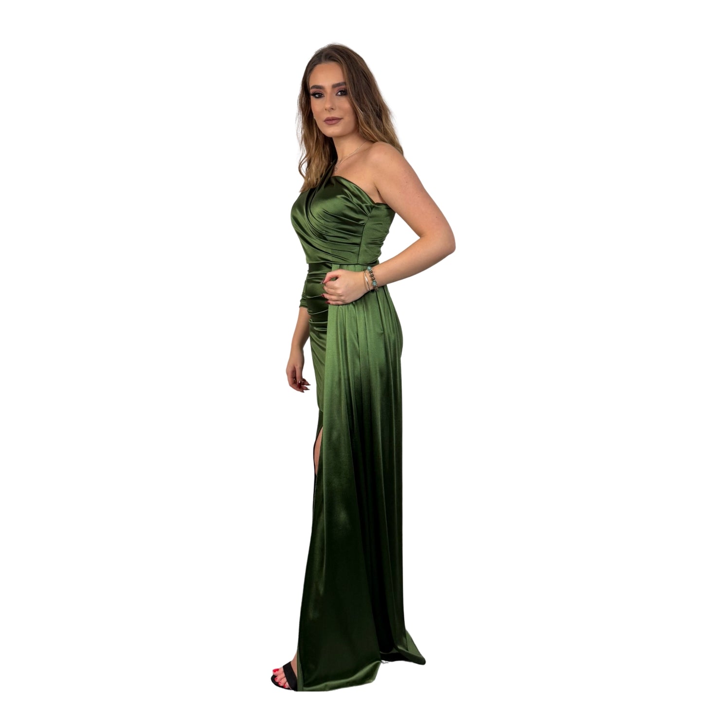 Rochie lungă olive -k1