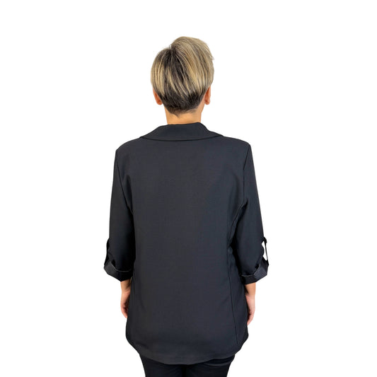 Sacou negru cu nasture -k2