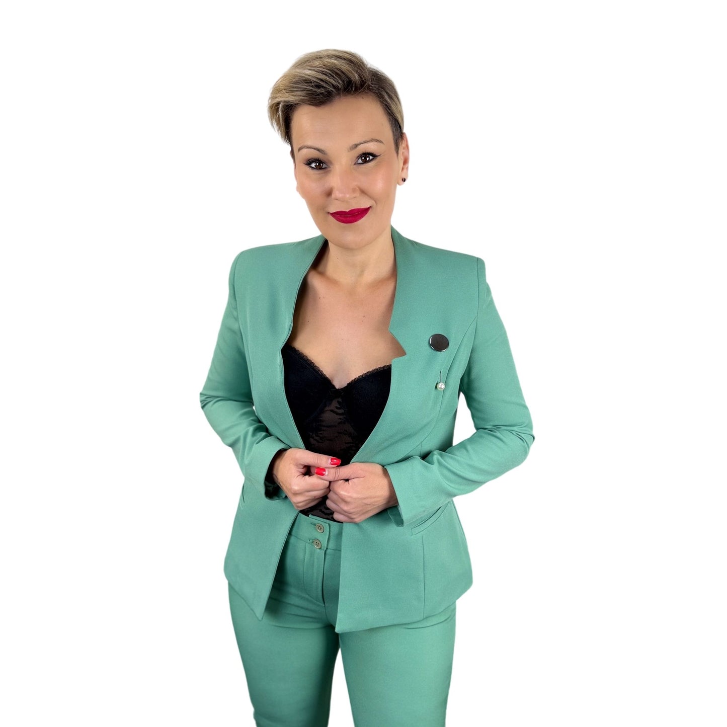 Costum verde salvie -k1