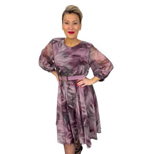 Rochie mov de voal -k1