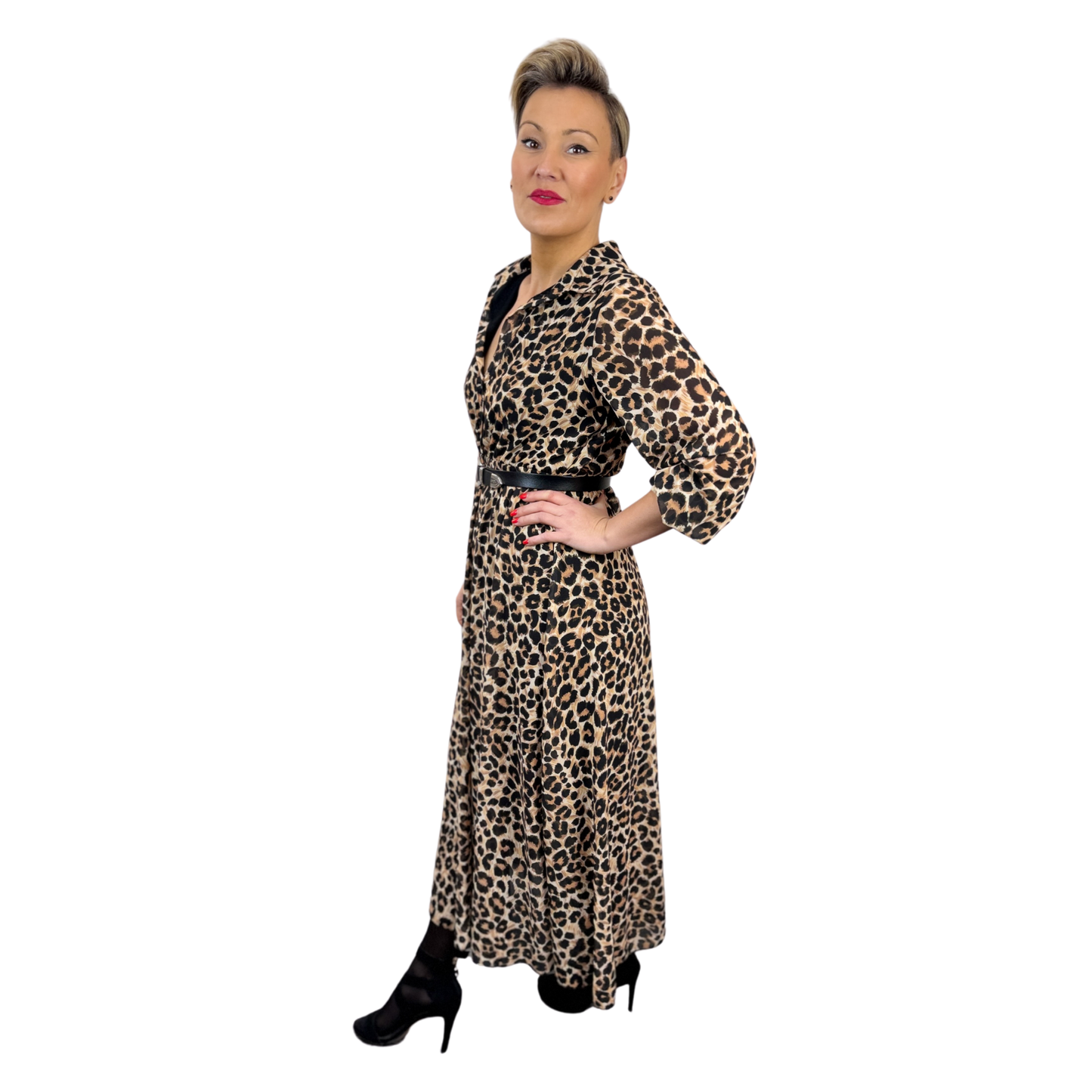 Rochie animal print midi -k1