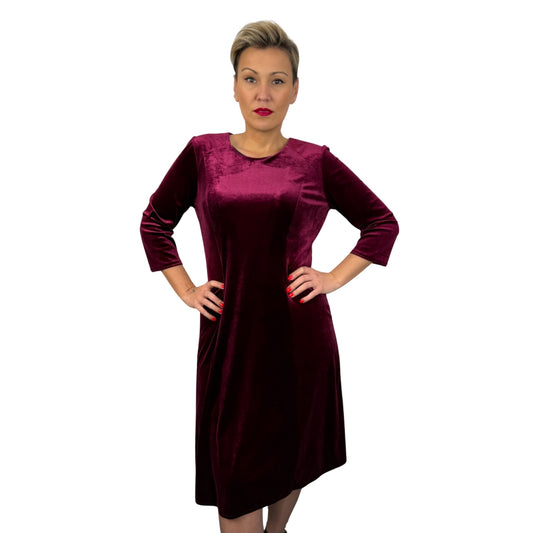 Rochie vișinie de catifea -k1