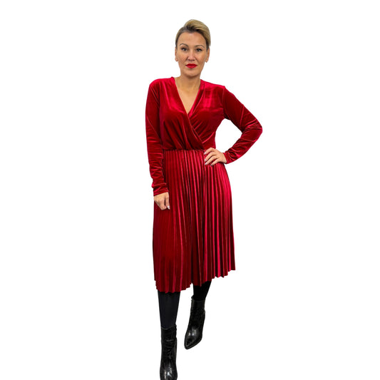 Rochie roșie de catifea - k1