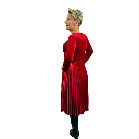 Rochie roșie de catifea - k1