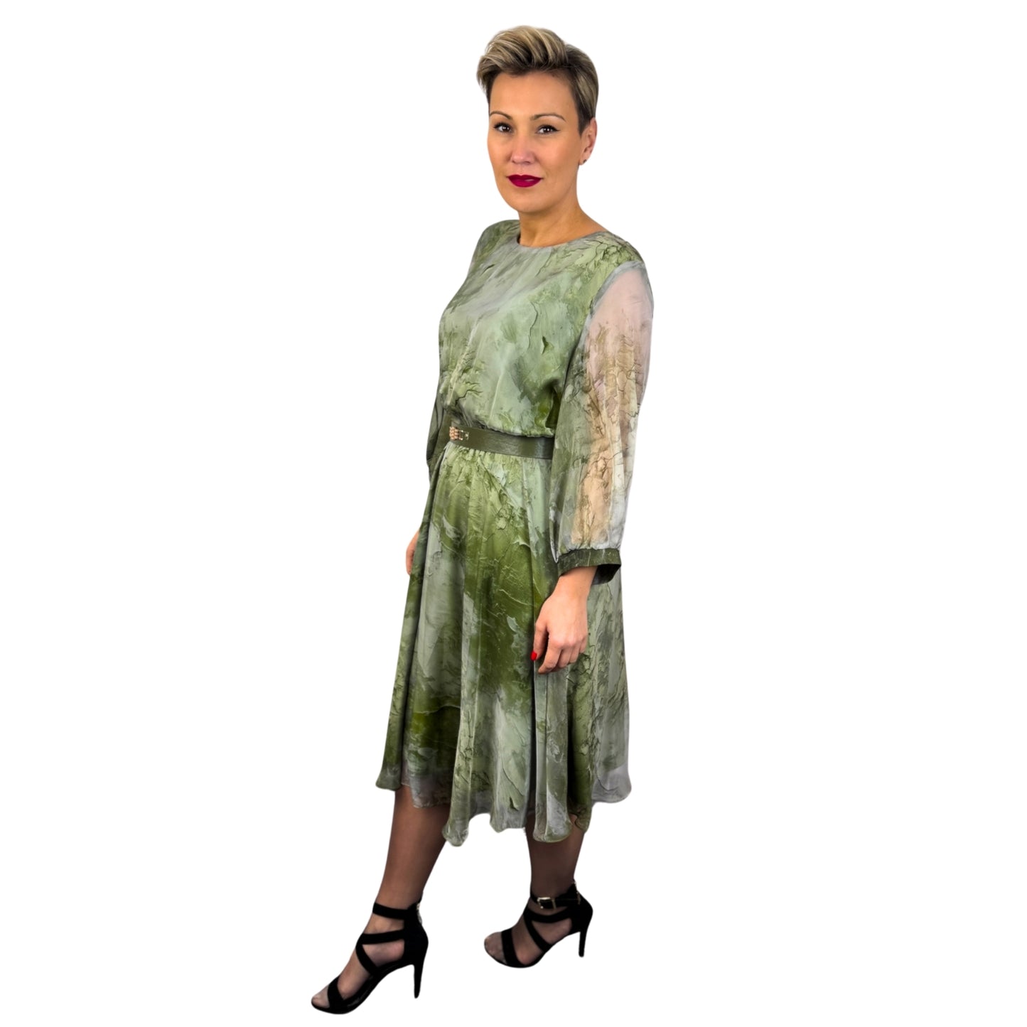 Rochie verde deschis de voal -k1