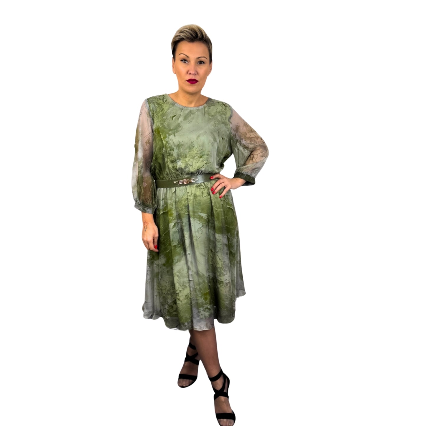 Rochie verde deschis de voal -k1
