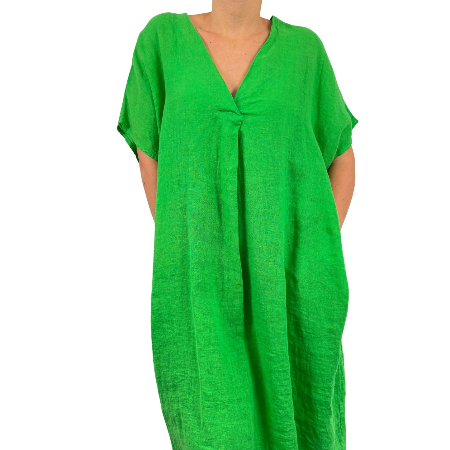 Rochie verde de in oversize -k1